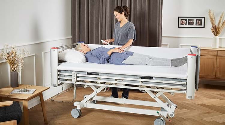 Turning a patient with the powered turning aid